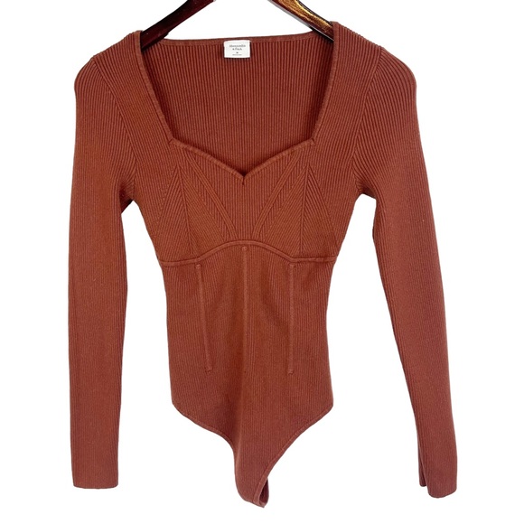 Abercrombie & Fitch Tops - Abercrombie & Fitch | Ribbed Sweetheart Bodysuit, M